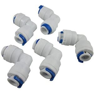 1/4 inch Tube Push Fit Union l Elbow Quick Connection RO Water Filter Fitting (Price of 5 Pieces)